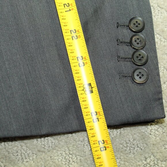 Scott Berna Men's 46L Grey Wool Blazer - Picture 7 of 10